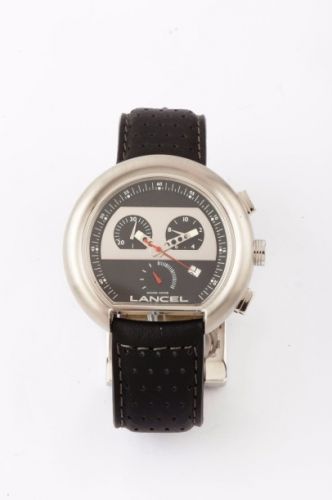LANCEL vers 1990 Chonographe bracelet en acier